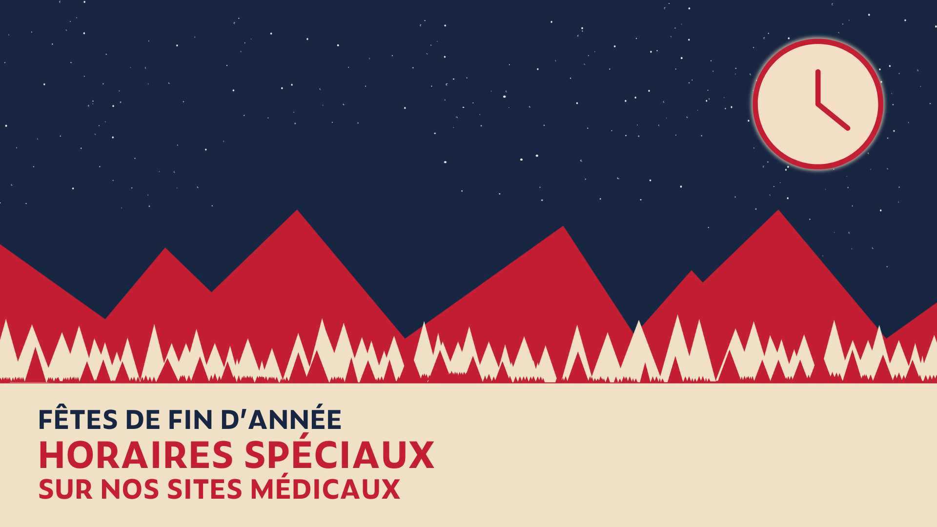 montagnes rouges avec une forêt et un ciel étoilé